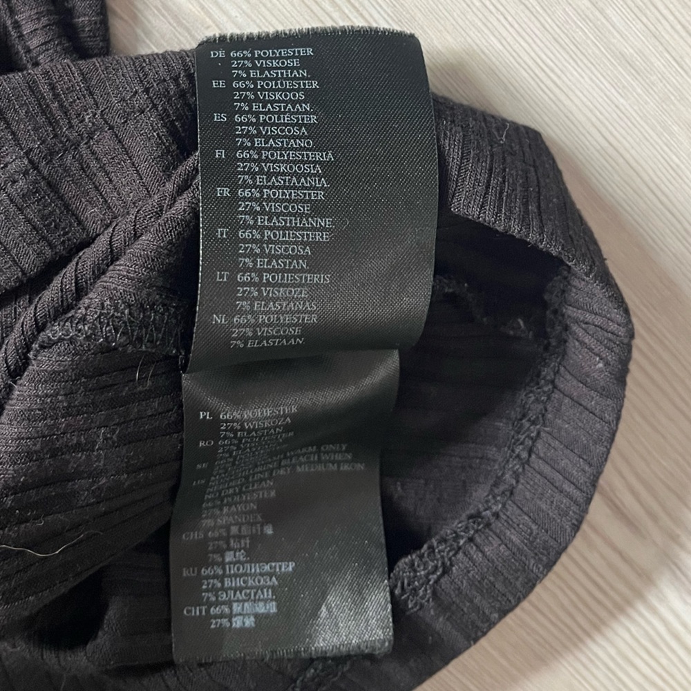 ASOS Monki Black Ribbed Top - Picture 4 of 4